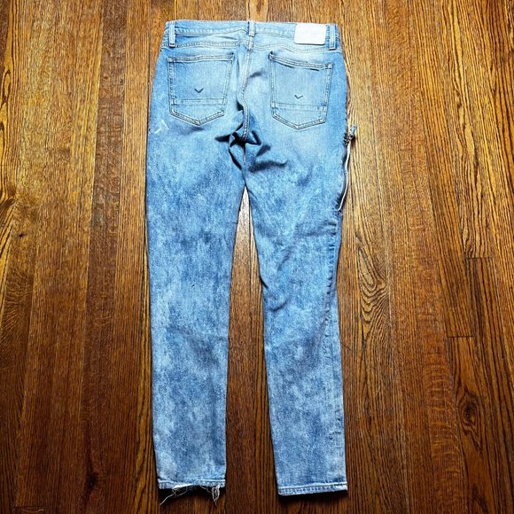 Hudson Zach side up skinny jean Distressed mens size 33x32 - Picture 7 of 14